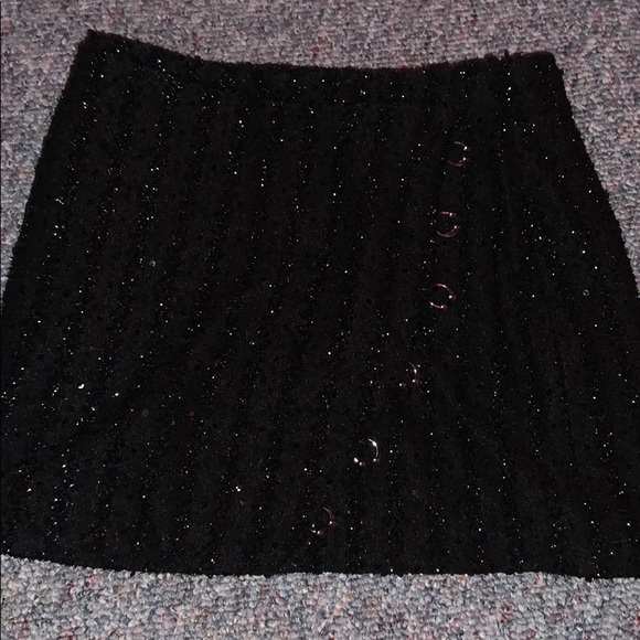 Zara | Skirts | 525zara Cute Black Sparkly Skirt | Poshmark